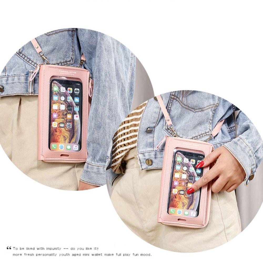 6 Colors Cell Phone Purse Large Capacity Women Wallet Girls Accessories Crossbody Phone Bag  Female