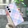 Cool P-Purple P-Plaid Pattern Phone Case For Samsung Galaxy A91,80,73,72 ,71,53,52,32 ,31,22,21s,20,Transparent Case