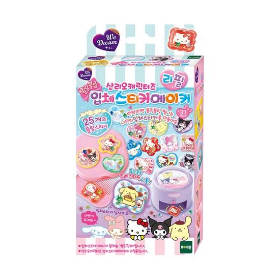 Sanrio Персонажи Bling Bling 3D Sticker Maker Refill Set, смешанные цвета, 1 набор, популярный персонаж в Корее
