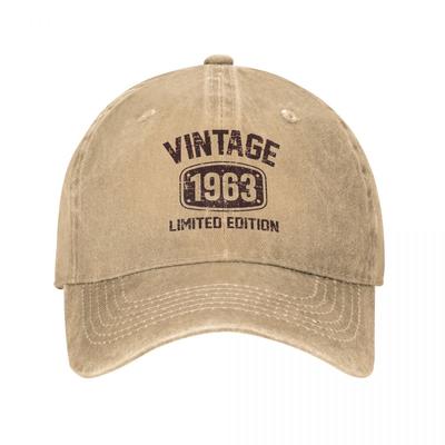 Винтажная бейсболка Snapback, 60-летняя винтажная летняя кепка 1963 года, ограниченная серия, джинсовая кепка на 60-й день рождения, Casquette Gorras