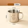 Anti Drop Tea Milk Cup 304 Stainless Steel Children's Cup New Baby Milk Cup