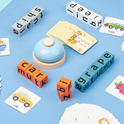 Yousheng Игра в кости и слова Логическое мышление Скорость реакции Координация рук и глаз Многопользовательская игра с кнопкой 20 буквенных кубиков 64 карточки со словами Ранняя игрушка