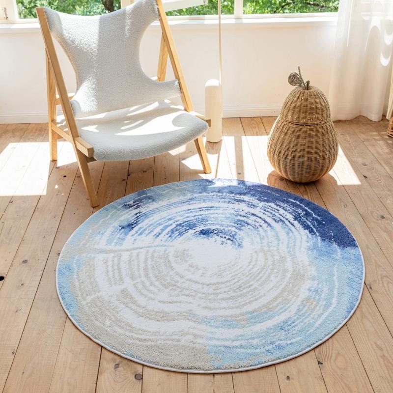 Современный стиль украшения гостиной круглый ковер утолщенный плюшевый прикроватный коврик ковры с мультяшным рисунком для спальни дома пушистый мягкий ковер