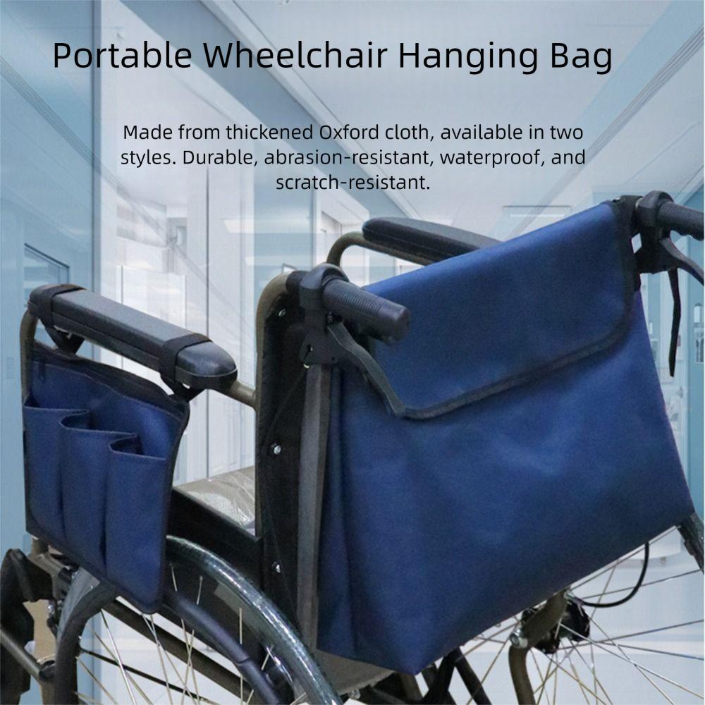 Многокарманная сумка для хранения на подлокотнике инвалидной коляски, боковой карман для хранения на подлокотнике сиденья, складной стул