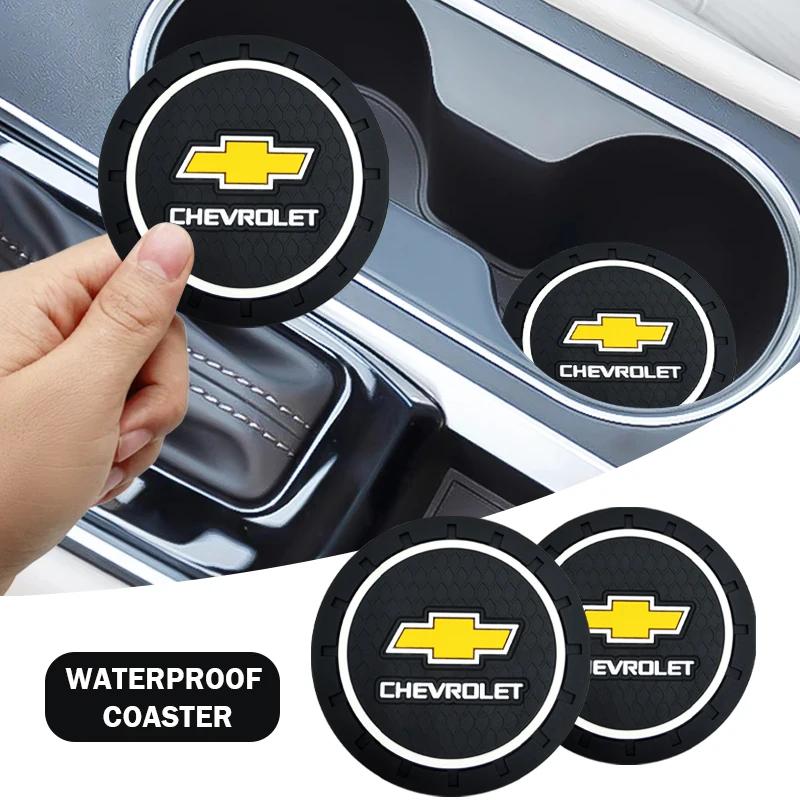 EHJLN1 1Pc Car Anti Slip Coaster Water Cup Slot Non-Slip Cushion Accessories For Chevrolet Colorado Cruze Spark Captiva Malibu Trax