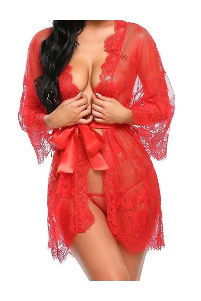 Women's Fashion New Dressing Gown Minella Lace Dressing Gown