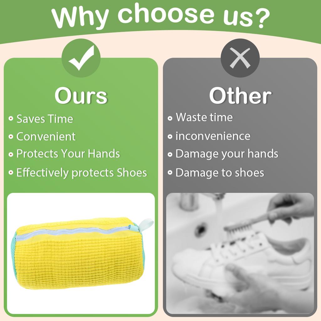 Reusable, Non-deformable, Machine Washable Laundry Shoe Bags with Soft Fibers for Drying Shoes - Durable Polyester Laundry Bags