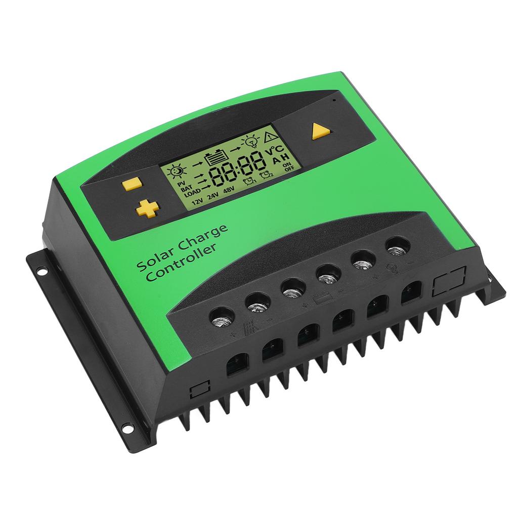 Solar Charge Controller LCD Display PWM Charging Regulator 60A 12V 24V for Home RV