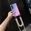Прозрачный чехол с градиентом для Honor 90 Pro 80 70 60 50 40 30 20 Pro Plus Ultra Crossbody, жемчужный ремешок, ожерелье, браслет, противоударный прозрачный мягкий чехол