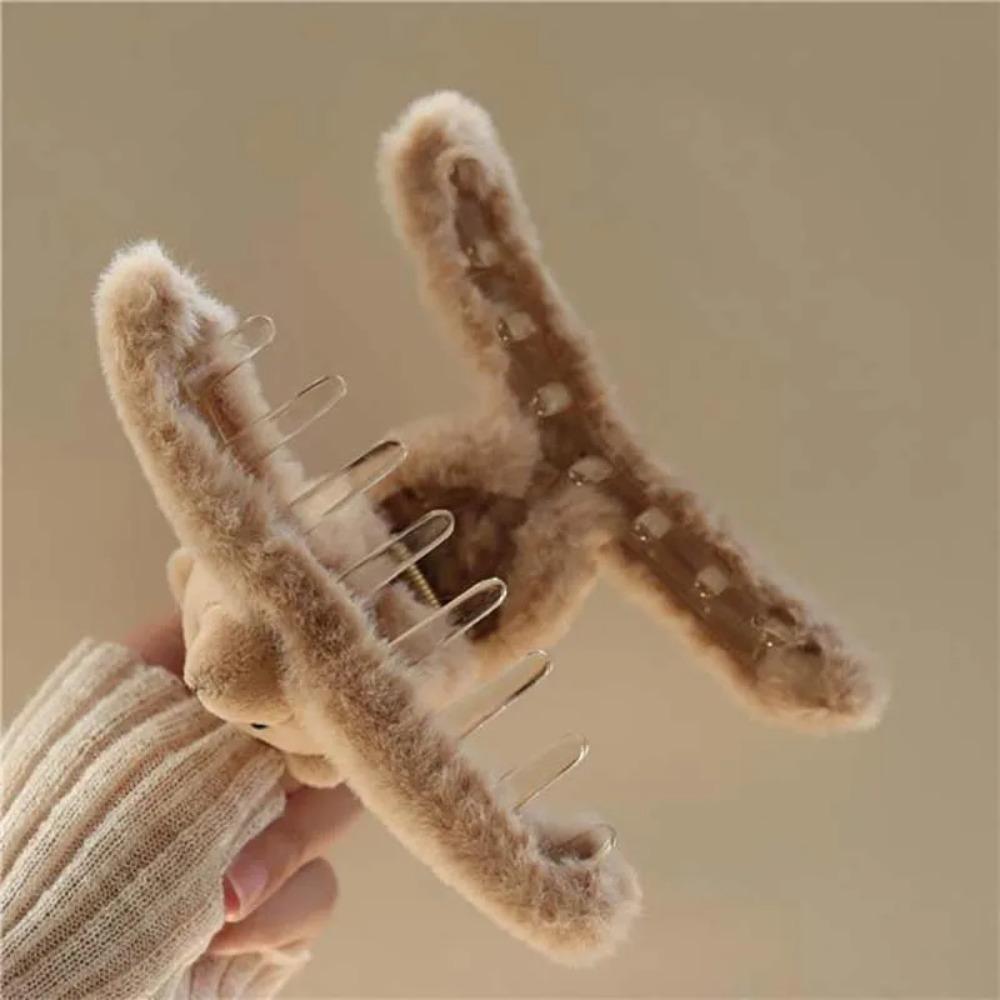 Bring The Little Bear Cute Bear Plush Clasp Headwear Hairpin Women Headwear Girls
