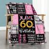 Birthday Personalized Text Blanket Cozy Customizable Blanket Comfortable Versatile for Picnics Living Room Bedding Seaside Four Seasons Multipurpose