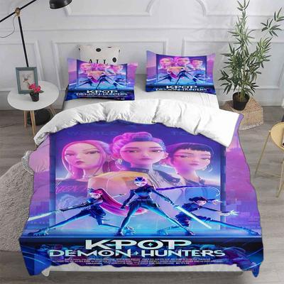 K-POP Постельное белье D-Demon H-Hunters Комплект пододеяльника с 3D-принтом Мягкое Односпальное Двуспальное Размер Квин для кровати на День рождения для девочек