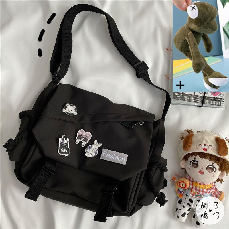 Молодежная мода нейлоновые сумки через плечо для женщин сумки на ремне большая вместимость однотонная холщовая сумка-мессенджер для девочек школьные сумки