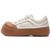 Honey Thick Sole Platform Sneakers Classic Comfortable Trendy Non-Slip Wear-Resistant Low-Top Women Sneakers White Brown AGCV096-1
