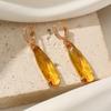 Simple Water Drops Artificial Crystal Dangle Earrings for Women Zirconia Earring Jewelry Wedding Party Accessories