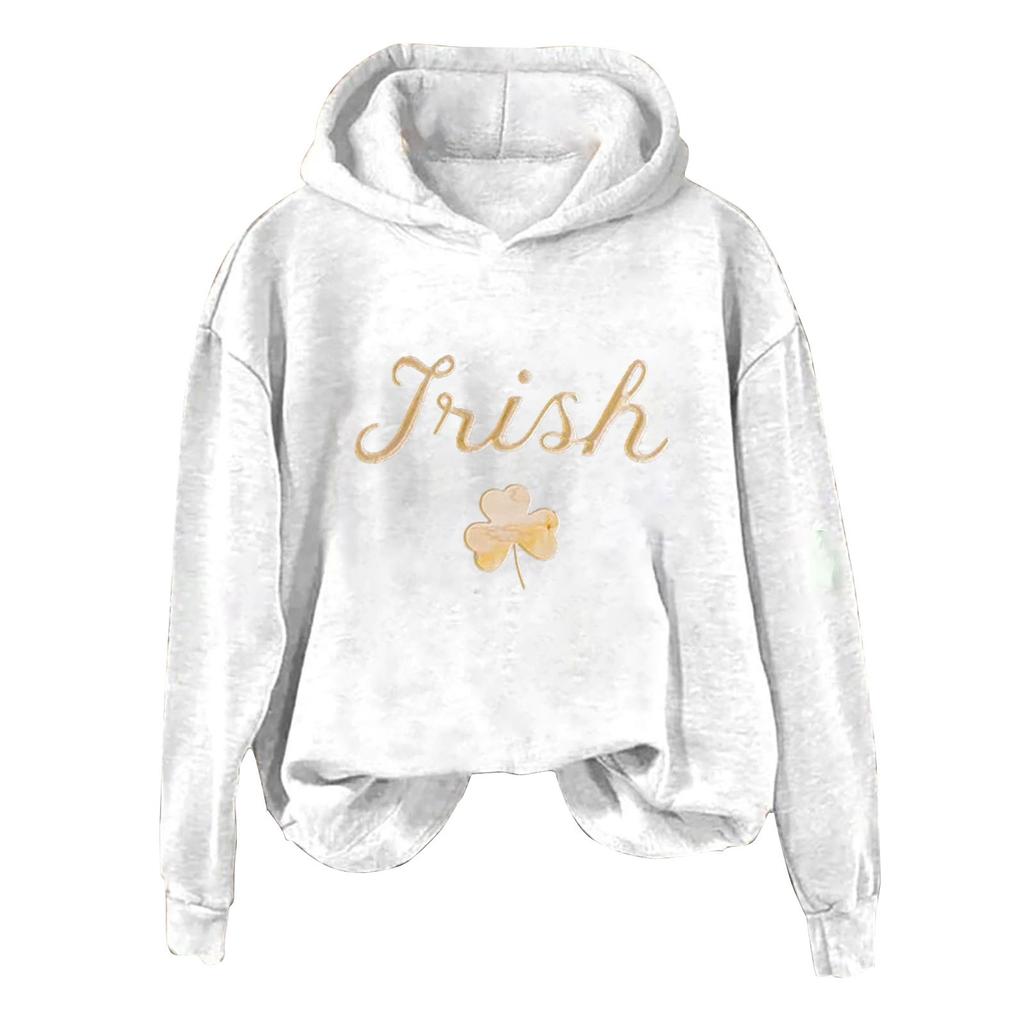 Женская английская ирландская мода с круглым вырезом повседневные длинные толстовки женские женские свитера на молнии женские толстовки с капюшоном свитшот Blank