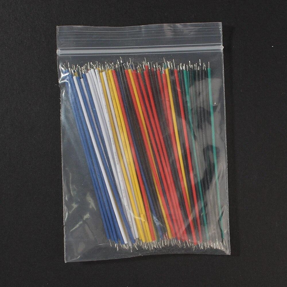 120 шт. высококачественный электронный провод 24AWG 26AWG луженый провод, 6 цветов, перемычка, набор «сделай сам», для печатных плат и макетных кабелей, провода