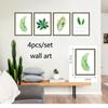 Новые 4 шт./компл. зеленые постеры и принты, настенная художественная живопись, скандинавские декоративные настенные панно для домашнего декора