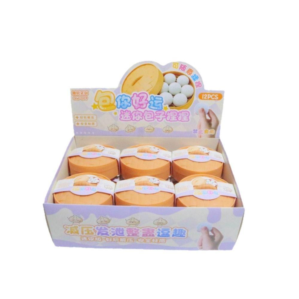 With Steamer Mini Dumplings Squishy Cute Pinch Sensory Toy Student Steamer Bun Toy Kids Toy