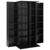 Media Storage Cabinet, 6-Tier DVD Shelf Organizer, 610 x 368 x 1270 mm Multimedia Storage Organizer for CDs, DVDs, Books, Games, CD Shelf for Living