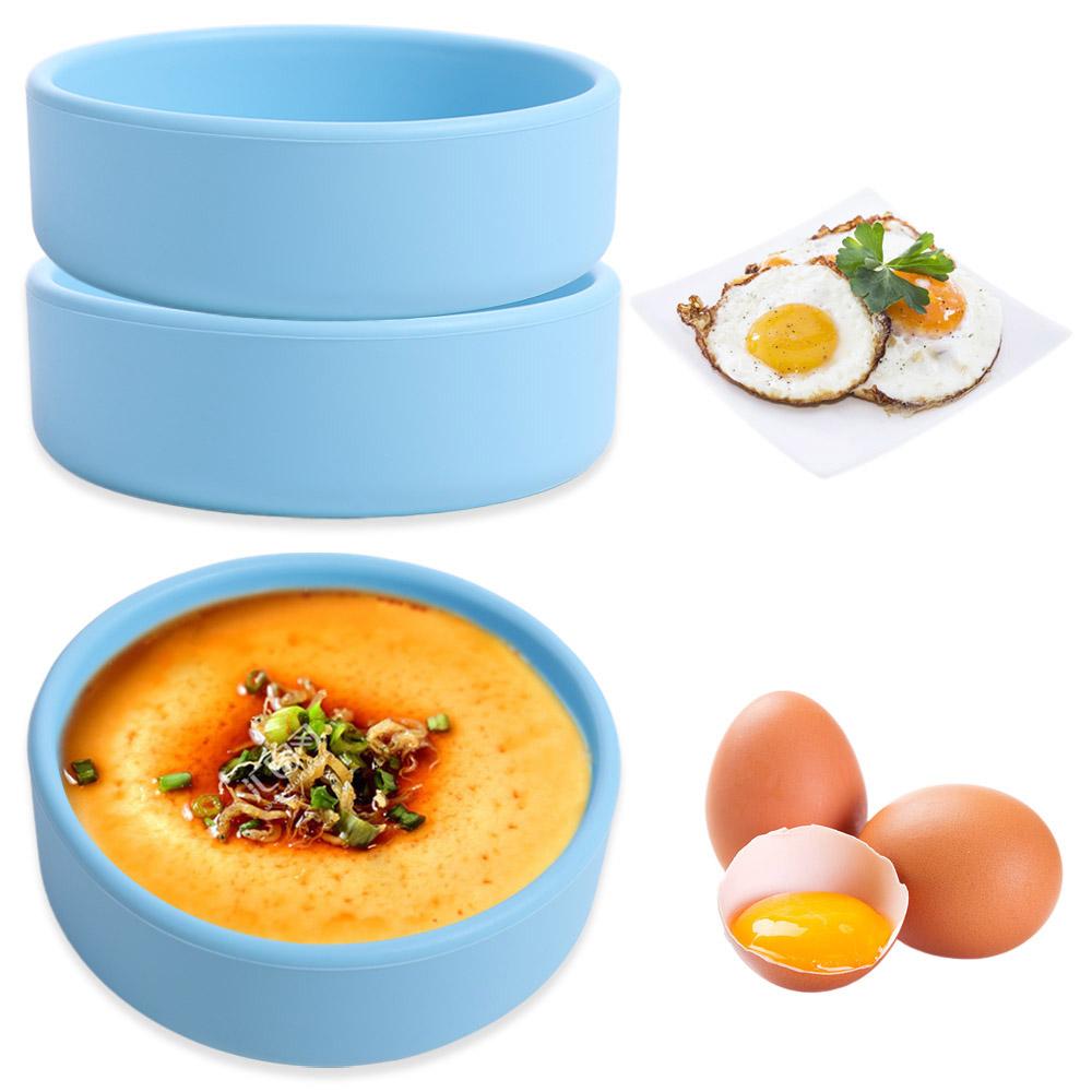 2pcs Non-Stick Steam Egg Bowl SIlicone Egg Poacher Air Fryer Egg Mould Microwave