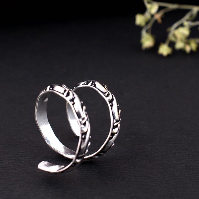 Unique Handmade Silver Arthritis Ring Adjustable Splint Thumb Band Pain Relief Therapy Jewelry Gift for Women & Men