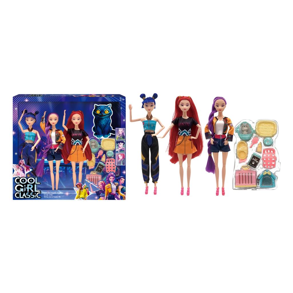 Коллекция модных пластиковых кукол с уникальными стильными нарядами и красочными прическами. Идеальный подарок для детей, чтобы и творить.