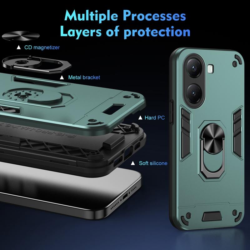 Для POCO X7 Pro 5G Чехол Магнитный Держатель Кольцо Противоударный Броня Чехол для телефона Для Xiaomi Mi Poco X7 Pro X7Pro Защита камеры Funda