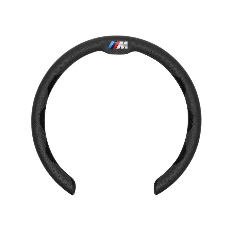 BBIH8 2026New Leather Fabric Car Steering Wheel Cover Valve Cap Accessories For BMW X1 X2 X3 X5 X4 X6 X7 iX3 F20 F10 F07 E70 E46 E90 E