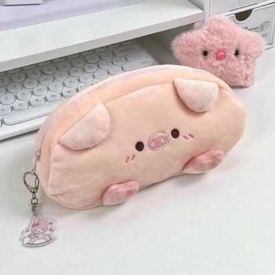 Мягкий пенал для карандашей Piggy, милый, большой емкости, сумка для канцелярских принадлежностей, косметичка для хранения