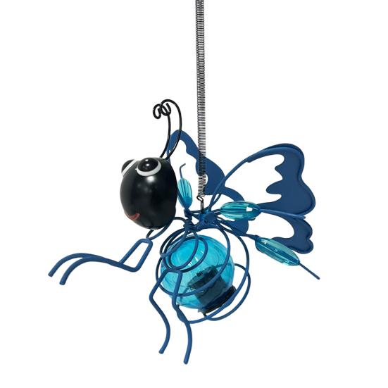 Лампа-имитатор насекомых, подвесная лампа на солнечных батареях для украшения сада, светодиодная наружная лампа-насекомое с пружинами, солнечные гирлянды