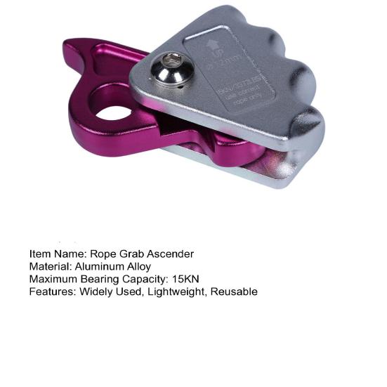 Веревочный захват, подъемник, нержавеющий, устойчивый к коррозии, сильная несущая способность, защита от падения, карабин, страховочное устройство