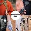 1/8Pcs Retractable Keychain with Steel Wire Rope Carabiner Badge Reel Holder Clip Key Ring Heavy Duty Outdoor Camping Climbing Anti-lost Buckle