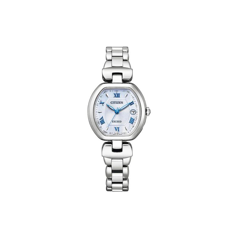 Citizen Eco-Drive Серия 50 метров Водонепроницаемые Солнечные Кварцевые Титановый Ремешок Женские Часы Синий Циферблат ES9450-57A