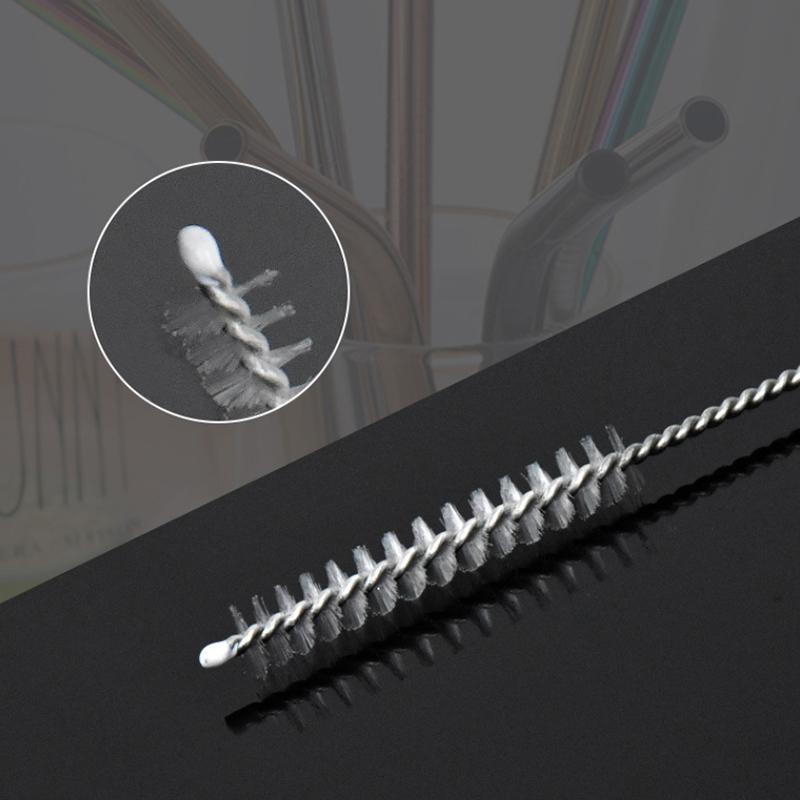 Набор щеток для чистки соломинок для питья, щетка для чистки трубок из нейлона и нержавеющей стали с длинной ручкой для чистки соломинок