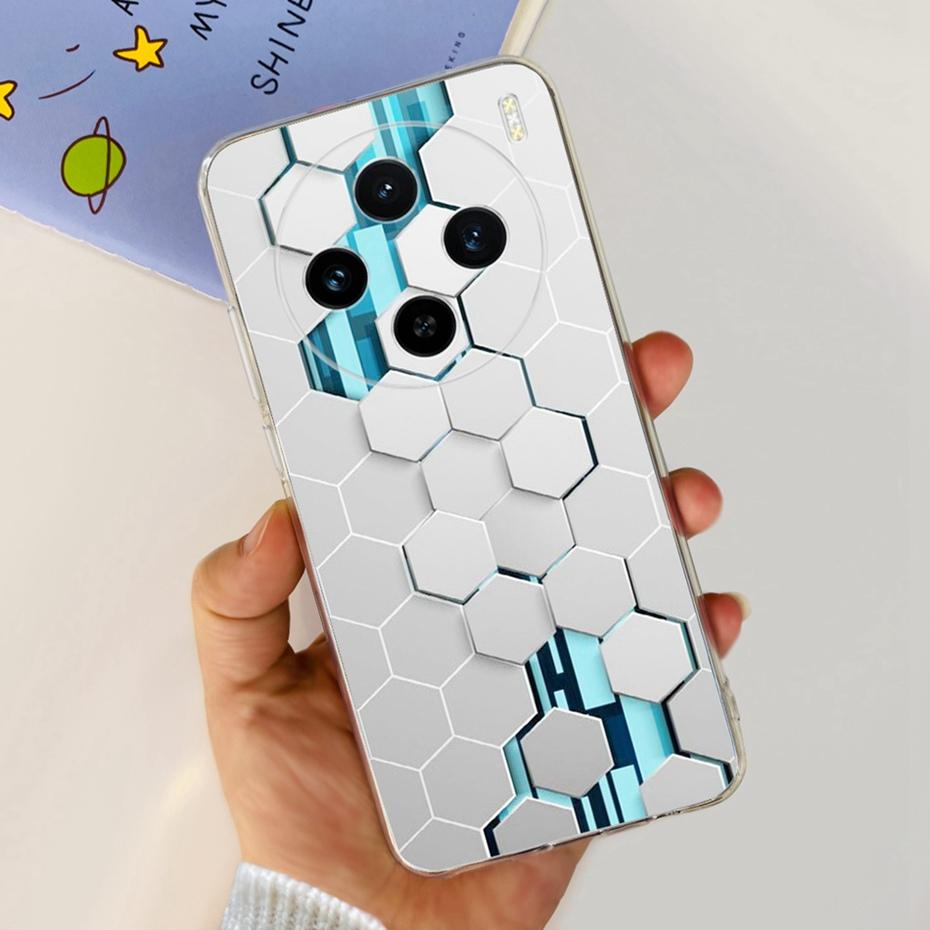 Для Vivo X100 / X100 Pro Модный чехол-бампер с металлическим узором в виде дракона для VivoX100 X 100pro 5G Мягкие силиконовые TPU чехлы для телефона
