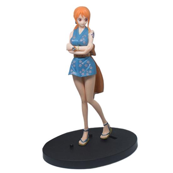 Anime Figure Realistic Shape Lovely Miniature Figurine One Piece Nami Action Figure Car Decor