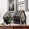 Black Vinyl Record Holder Carbon Steel Single Tier Record Holder Durable CD Record Display  Studio