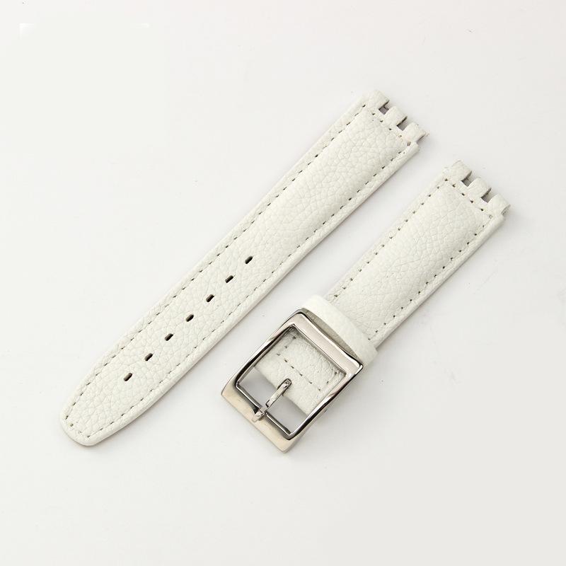 17 мм 19 мм Ремешок для часов из натуральной кожи для Swatch YCS YAS YGS Браслет с пряжкой-пином Мужской Спортивный Водонепроницаемый Ремешок для часов