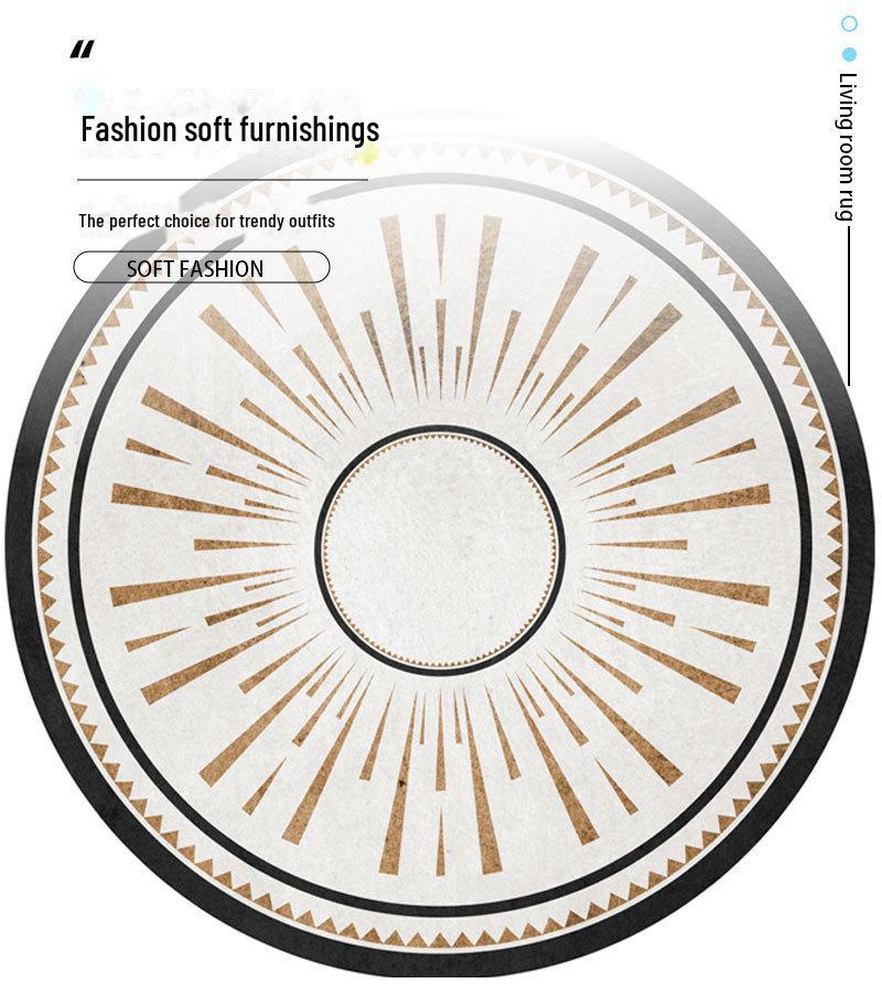 Современный круглый ковер из искусственного меха в стиле коровьей кожи для гостиных и спален