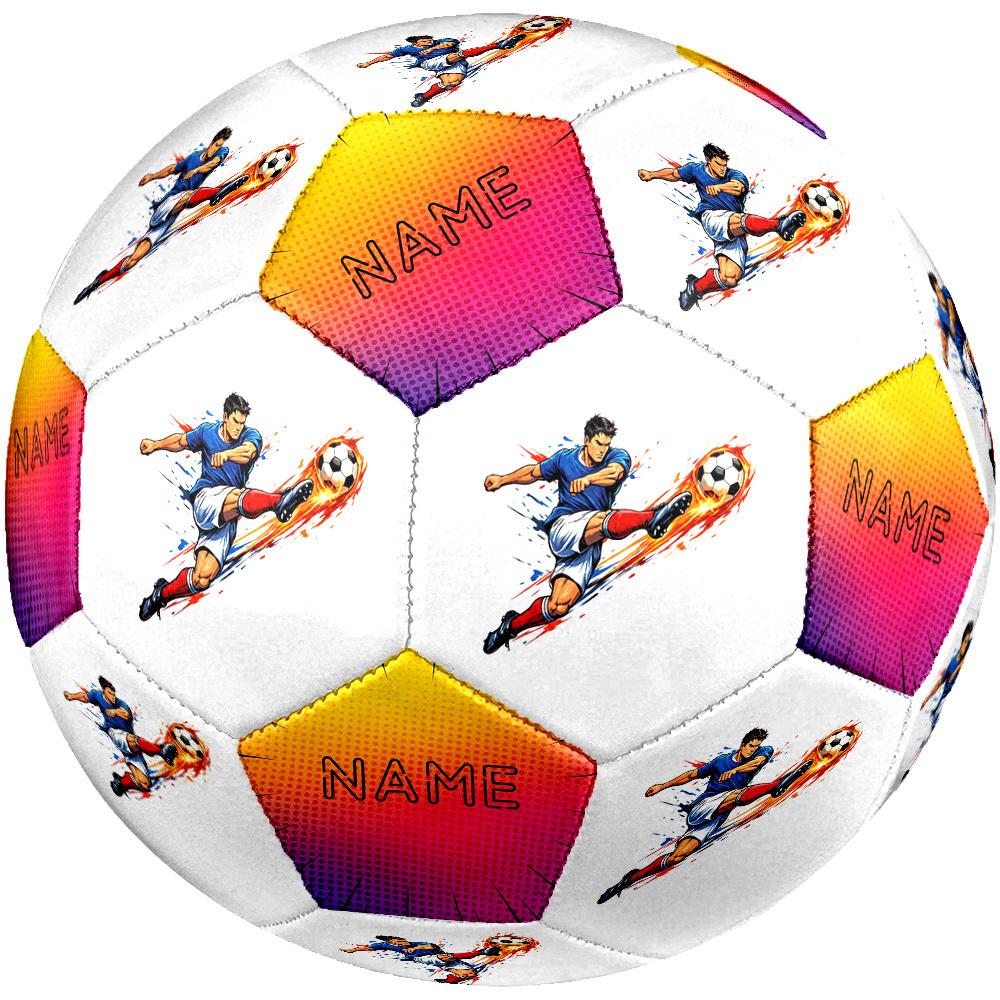 Customize Your Name Soccer Player Action Superhero Spotlight Soccer Ball Size 5 Football Machinestitched Indooroutdoor Training And Matches Surprise