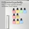 10Pcs Heavy Duty Magnetic Clips Black Round Fridge Whiteboard Organization Display Fasteners Pen Holder