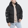 Adidas Оригинальная теплая стеганая спортивная повседневная куртка с трилистником, зимняя мужская верхняя одежда, черная GE1325