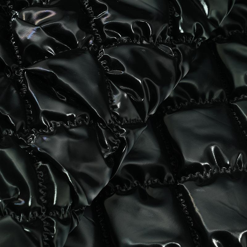 Матовая стеганая ткань из ПУ кожи с ультразвуковым тиснением, стеганая хлопковая композитная ткань для одежды, багажа, ширина 137 см