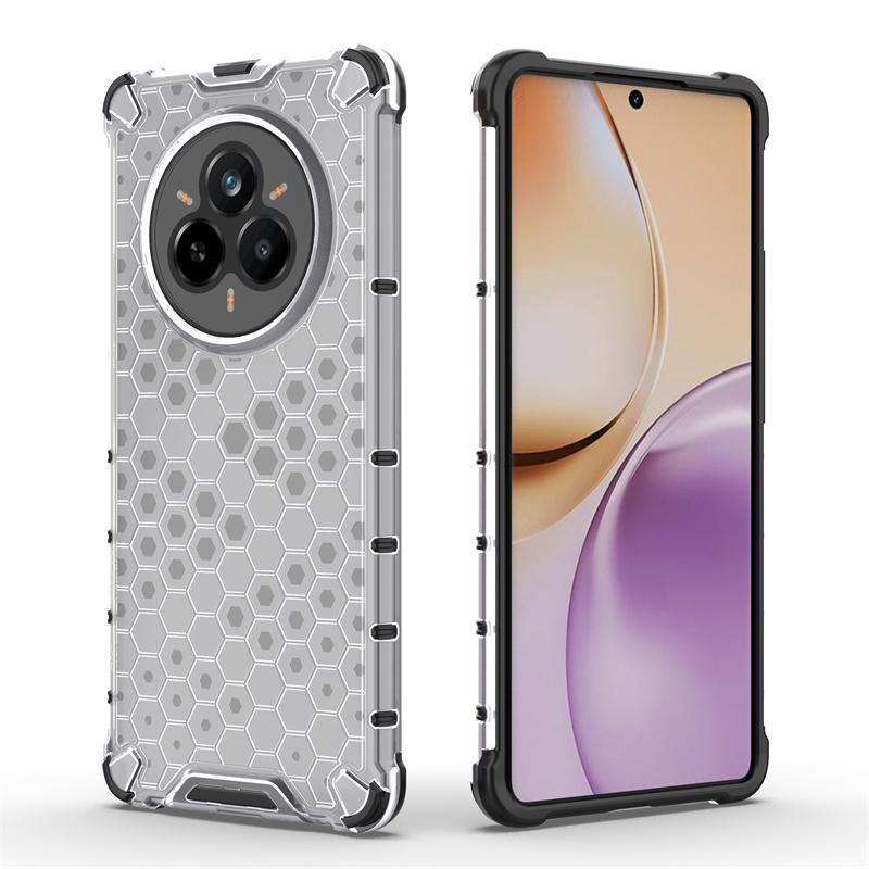 Прозрачный чехол для телефона Realme 14 Pro Чехол-броня с сотовой структурой для задней панели для Realme 14 Pro Plus 14 Pro+ Чехол для Realme 14 Pro