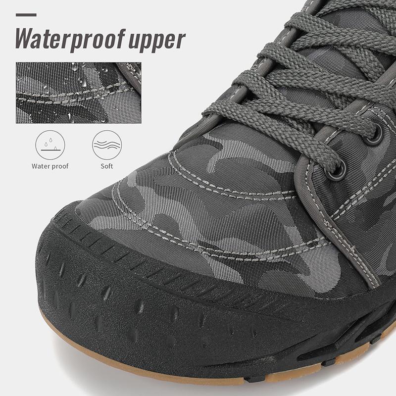 Зимние мужские сноубутсы Новая модель Платформа Теплые меховые ботильоны Камуфляжный дизайн Плюшевые Уличные Нескользящие Ботинки для пешего туризма и велоспорта