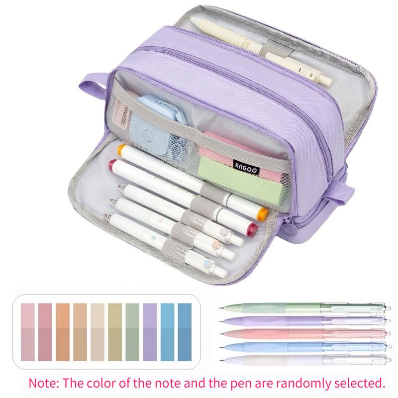 Writing Stationery Set 2026, Large Pencil Case with Pen, Gift for Students Teachers School Office, Random Color Notes and pens