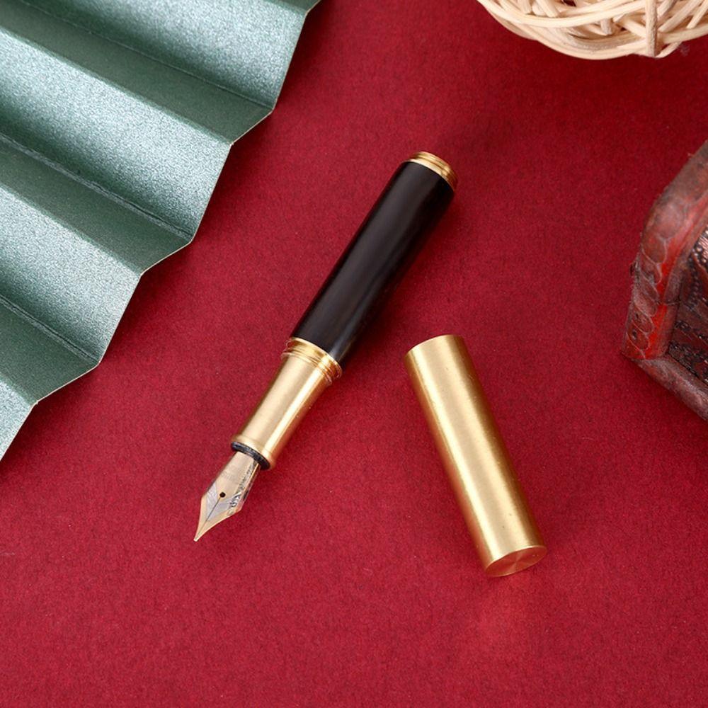 Sandalwood Fountain Pen Metal Brass Gel Pen Fashion Pocket Pen  School Supplies