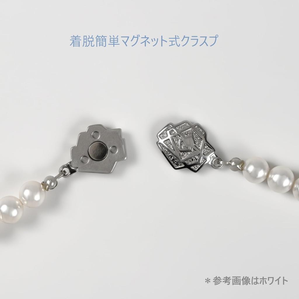 By Yumi Pearl Necklace 8mm9mm RoseYumiRose Popular Ceremonies Simple Stylish Made In Japan [Produced Katsura] Women's (White/Gray)