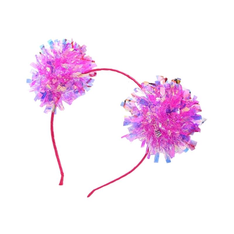 Блестящие золотые пайетки повязки на голову Новогоднее украшение на голову Праздничный головной убор для Рождества, косплея и вечеринок по случаю дня рождения